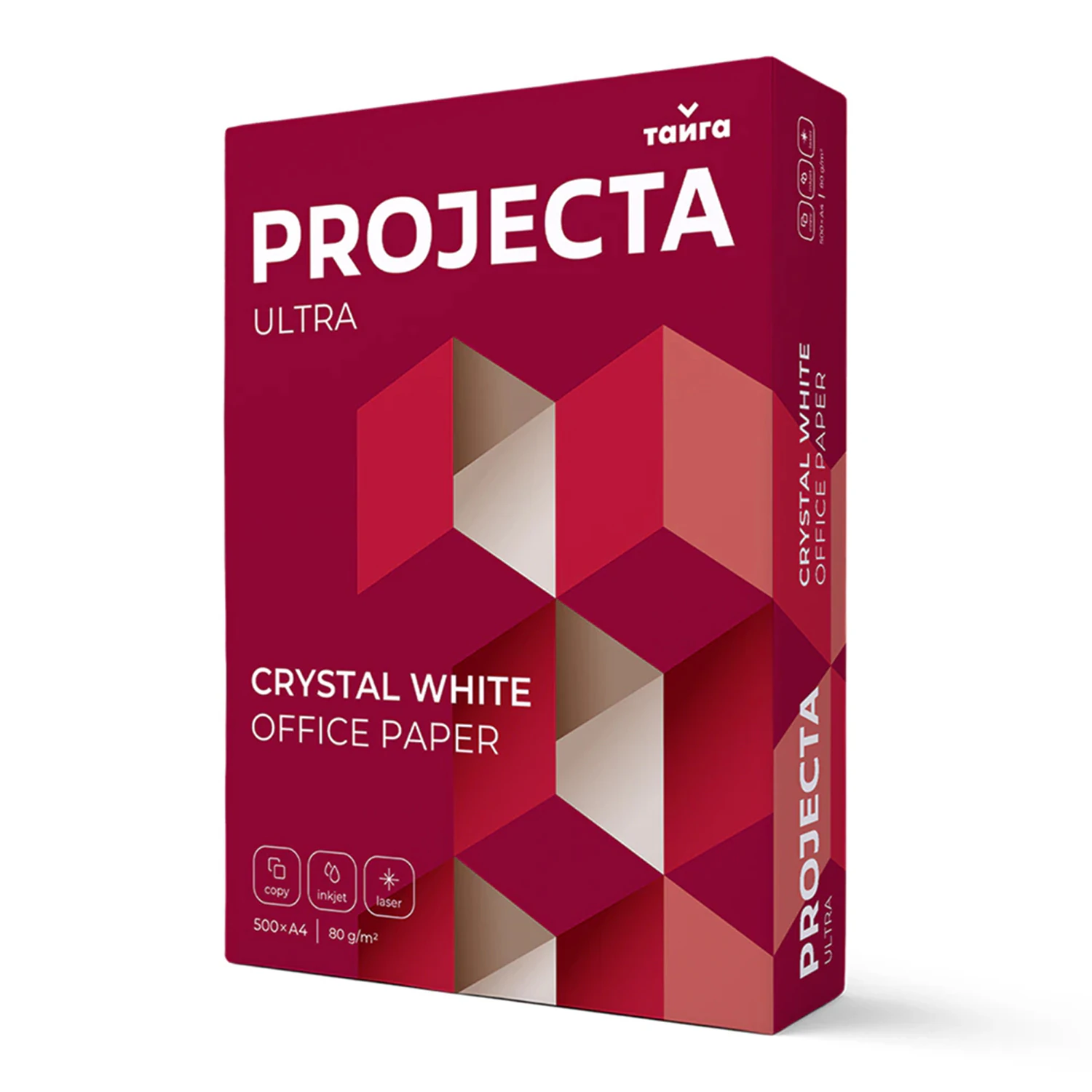 Бумага офисная А4, 80 г/м2, 500 л., марка А, PROJECTA ULTRA, Россия, 162% (CIE) — фото 1