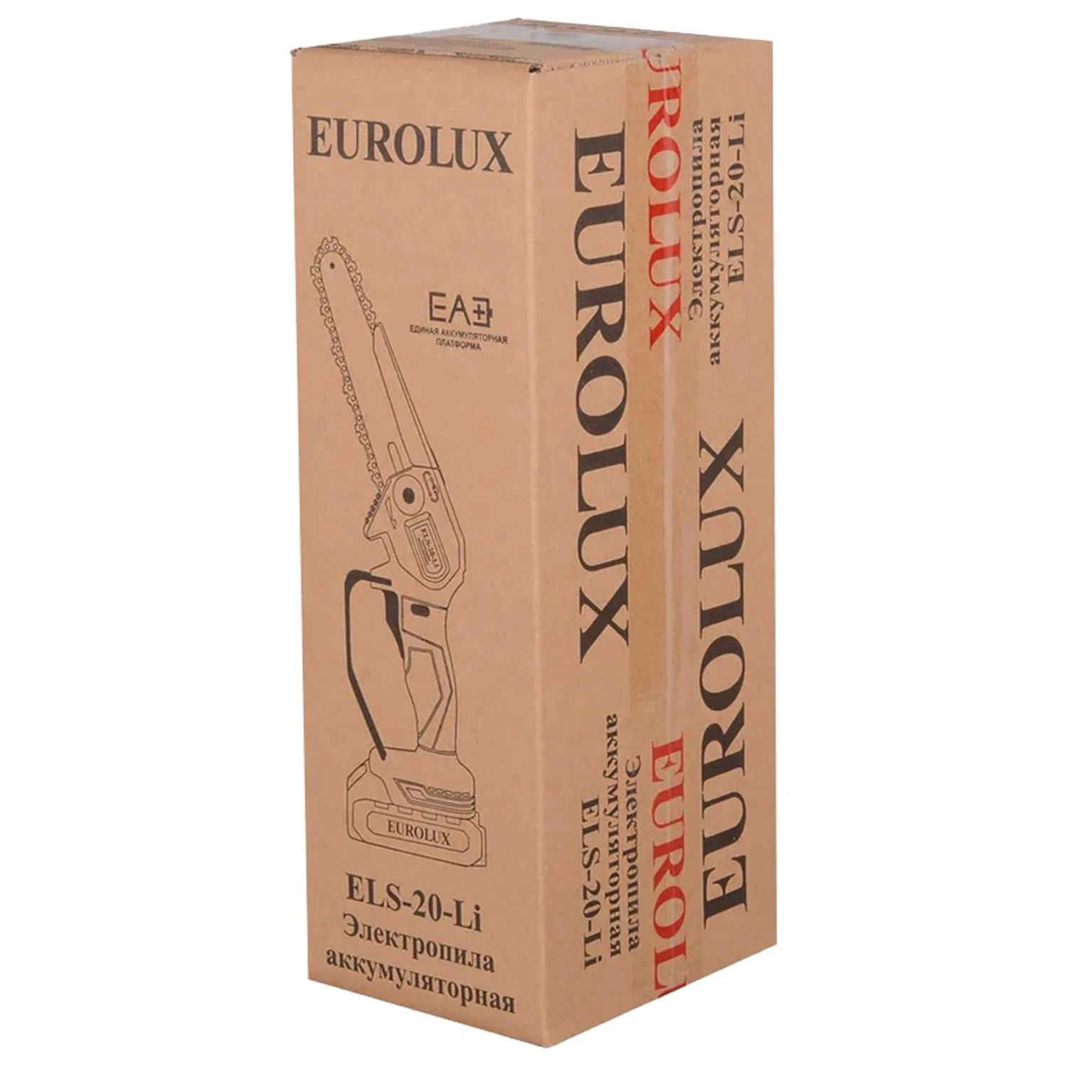 Пила цепная аккумуляторная EUROLUX ELS-20-Li, 20 В, 150 мм, Li-ion 2 А·ч, 70/10/56 — фото 5