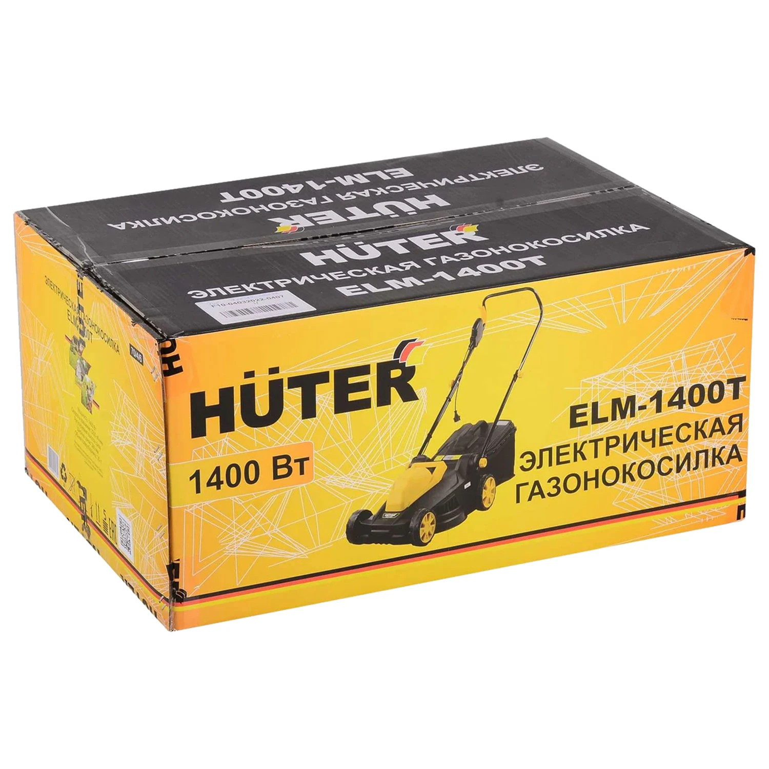 Газонокосилка сетевая HUTER ELM-1400Т, 1400 Вт, 3200 об/мин, ширина скашивания 38 см, 70/4/6 — фото 7