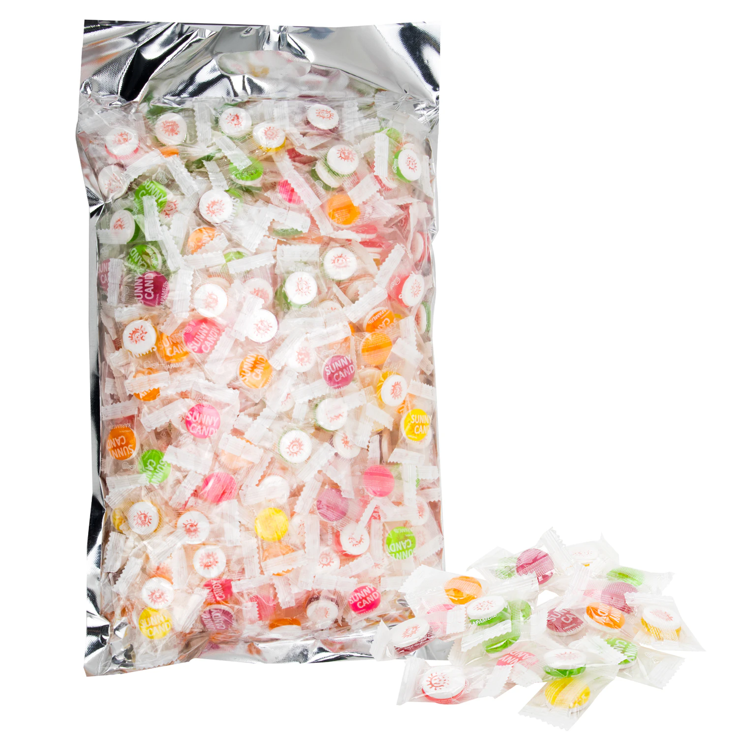 Карамель леденцовая SUNNY CANDY, микс вкусов с аскорбинкой, в индивидуальной упаковке, 1000 г — фото 2