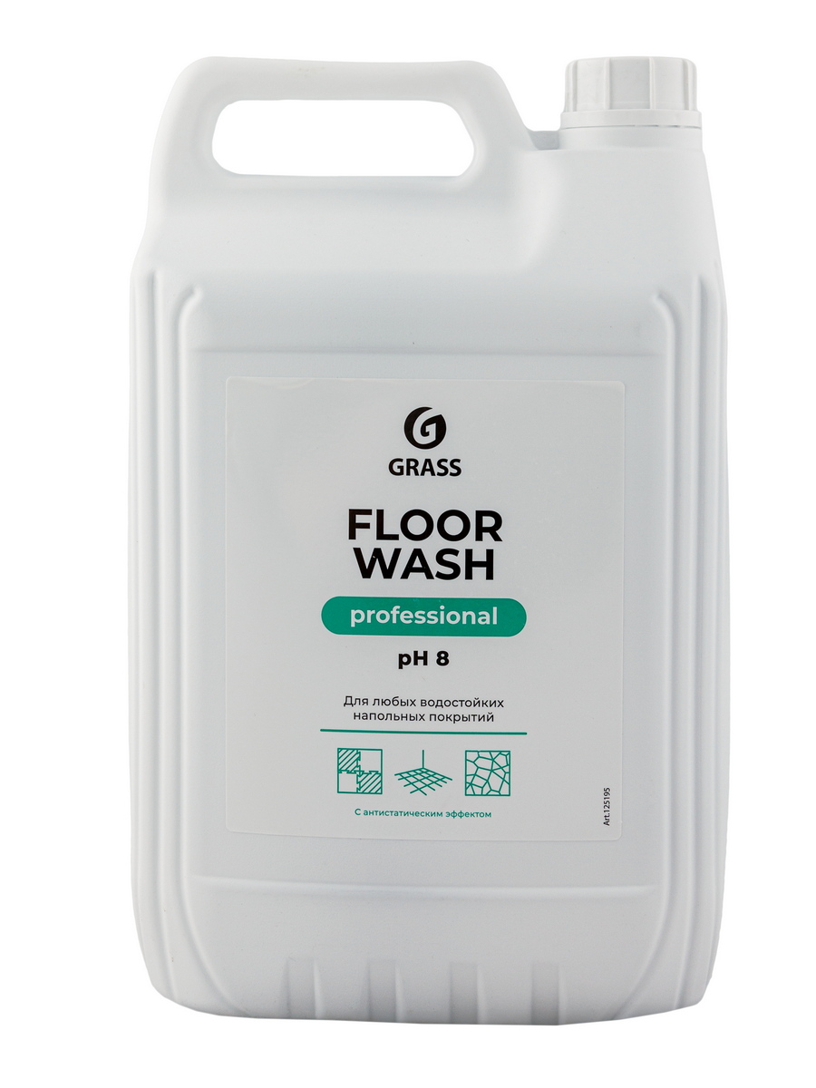 Средство для мытья пола 5,1 л FLOOR WASH pH8 канистра "Grass" — фото 2