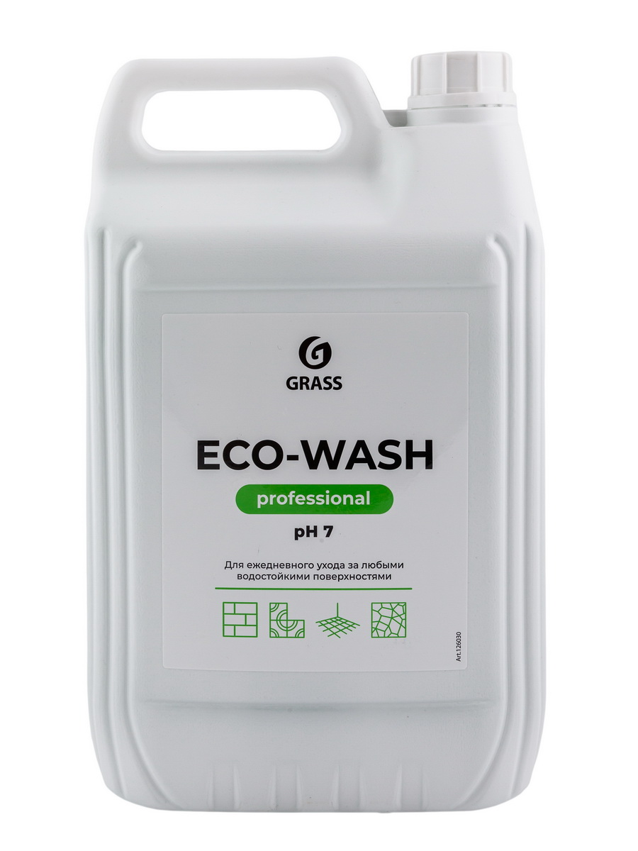 Средство моющее универсальное 5 л ECO-WASH низкопенное канистра "Grass" — фото 2