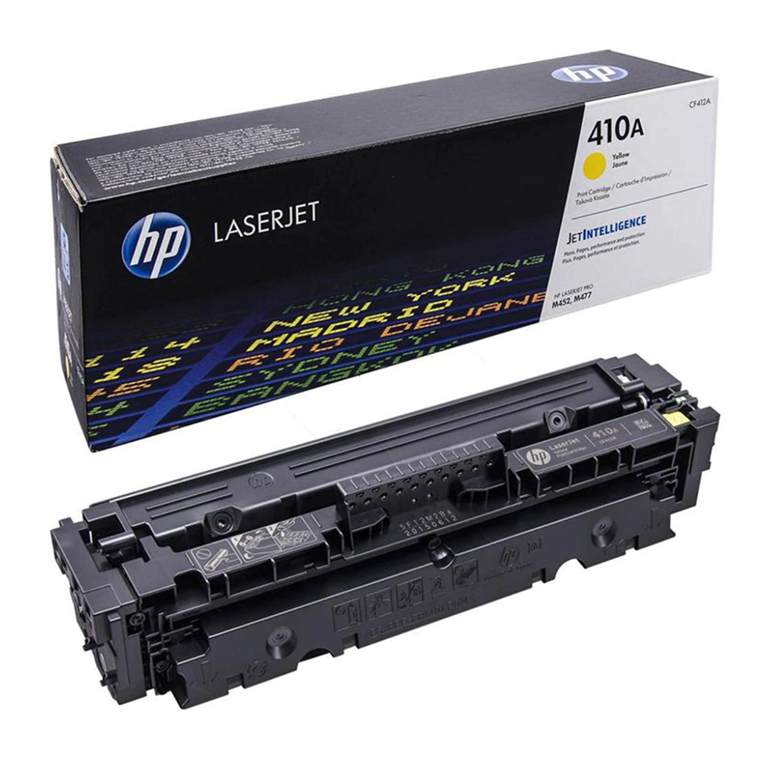 Картридж лазерный HP (CF412A) LaserJet Pro M477/M452, №410A, желтый, оригинальный, ресурс 2300 страниц — фото 2