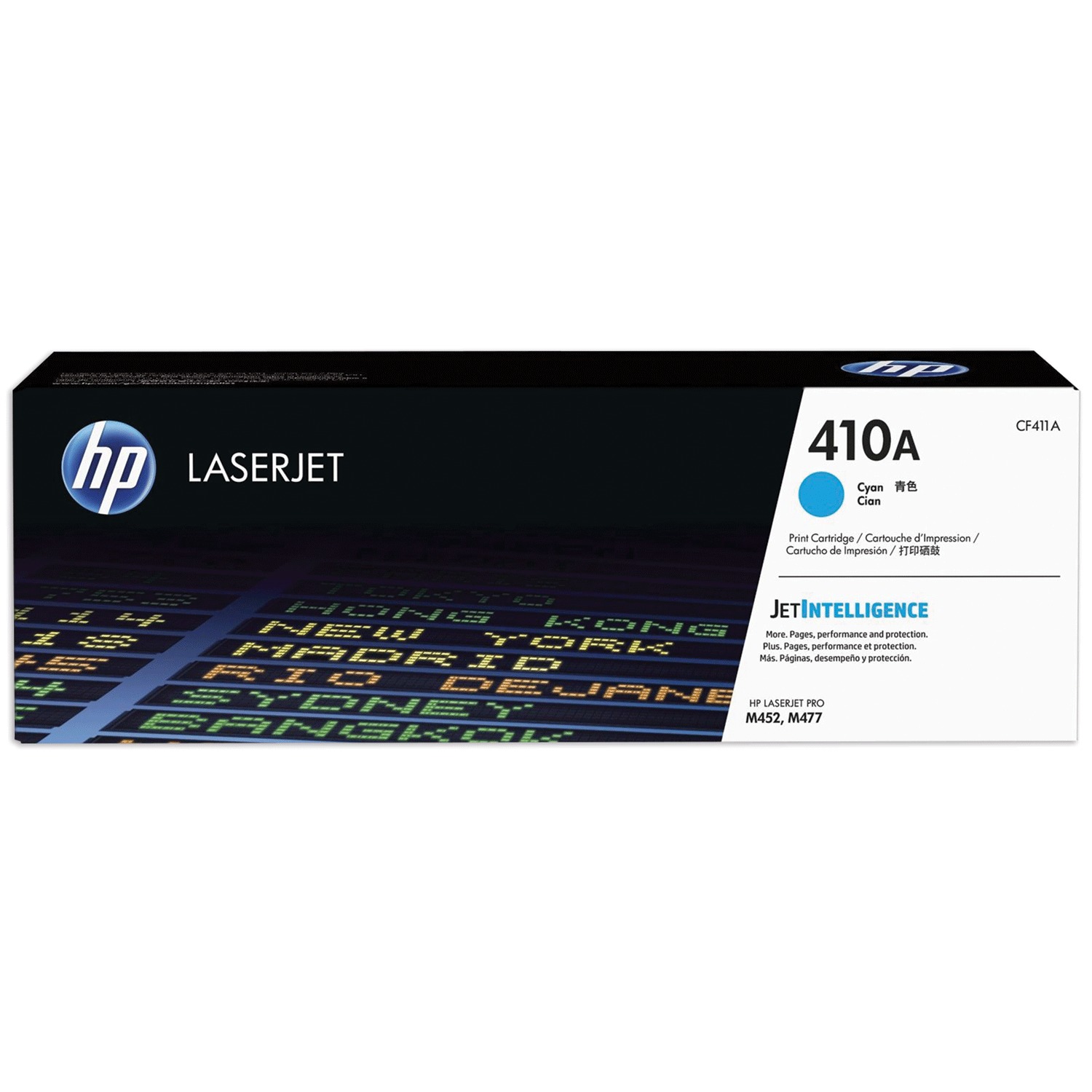 Картридж лазерный HP (CF411A) LaserJet Pro M477/M452, №410A, голубой, оригинальный, ресурс 2300 страниц — фото 1