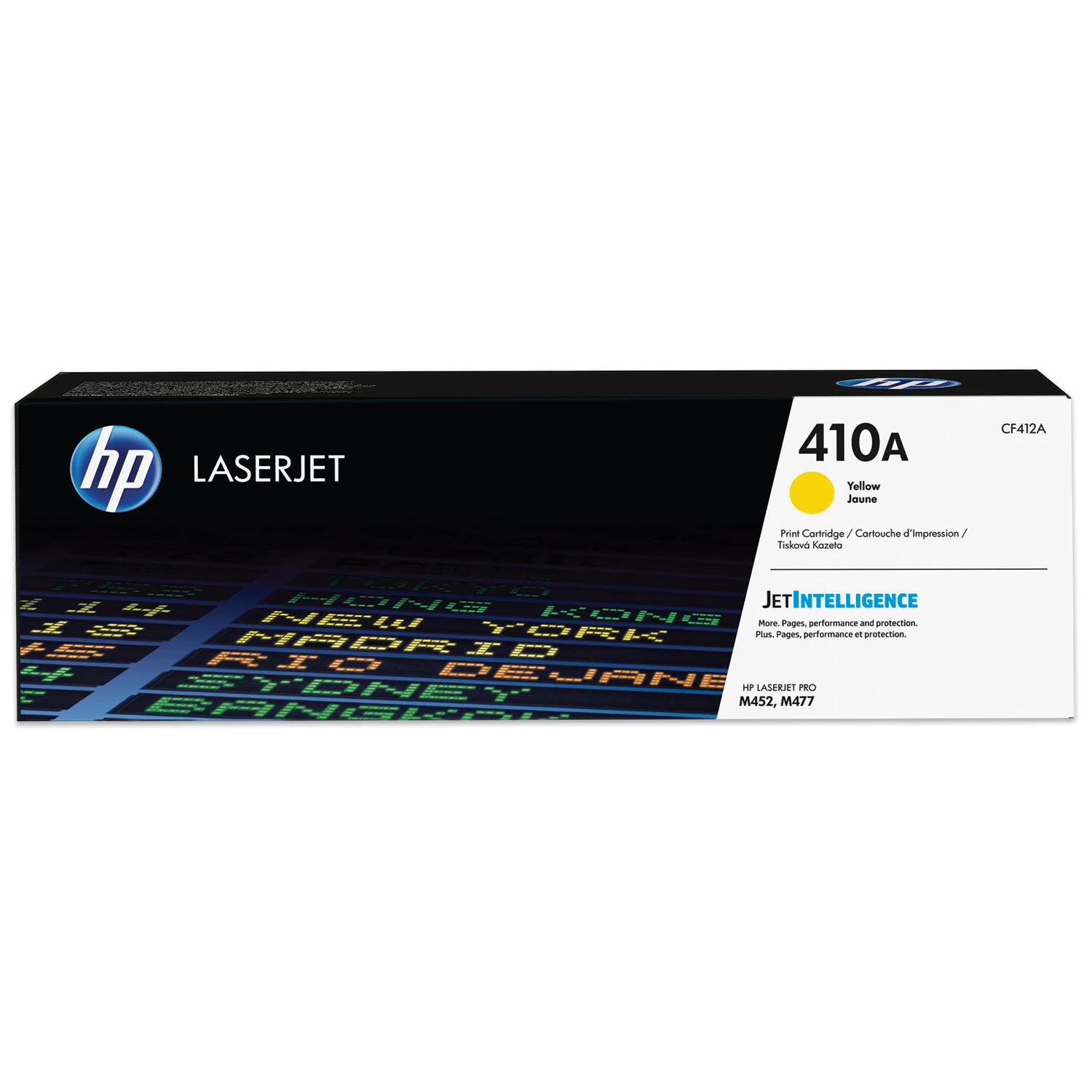Картридж лазерный HP (CF412A) LaserJet Pro M477/M452, №410A, желтый, оригинальный, ресурс 2300 страниц — фото 1
