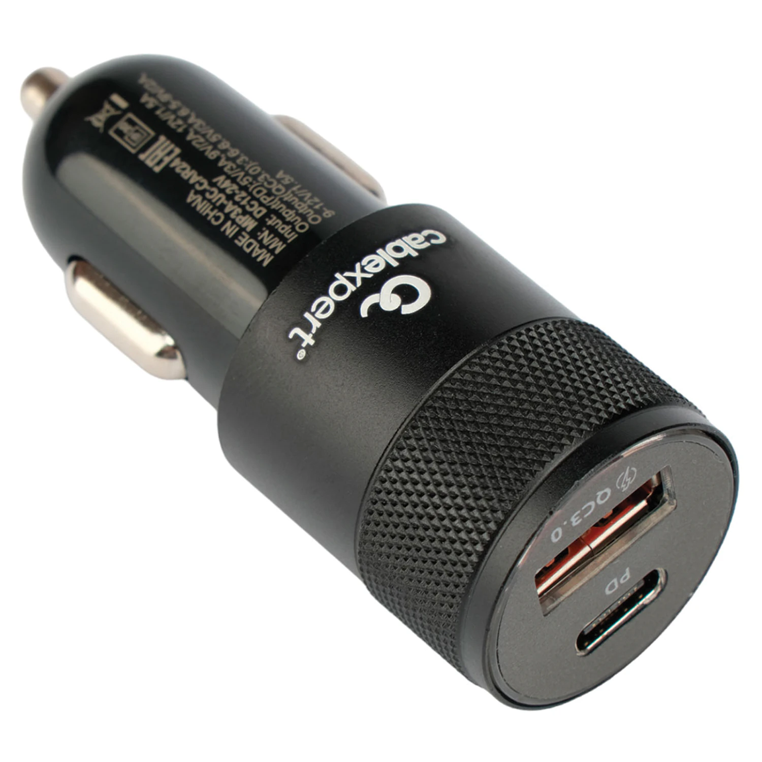 Зарядное устройство автомобильное CABLEXPERT 38 Вт, 3 А, QC3.0/PD, 1 х USB, 1 х Type-C, MP3A-UC-CAR24 — фото 1